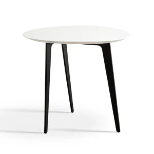 LEMA Flowers Coffee Table – Matt White Top, Black Metal Base